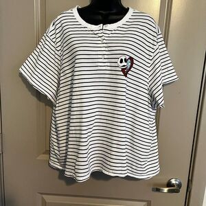 Women's Striped Nightmare Before Christmas Top